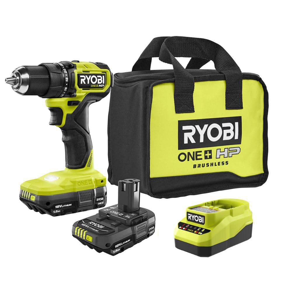 ONE+ HP 18V Brushless Cordless Compact 1/2in. Drill/Driver Kit with (2) 1.5 Ah Batteries and Charger