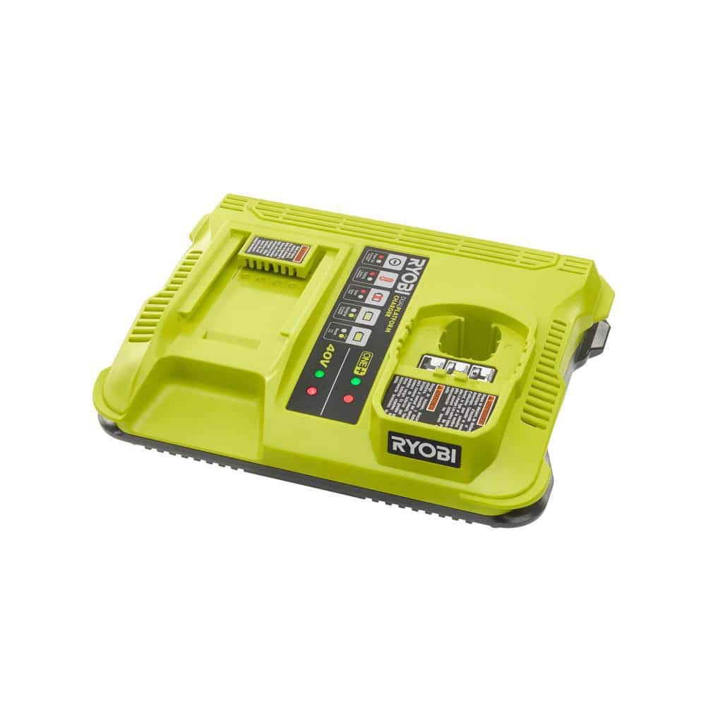 Ryobi ONE+ Lithium-Ion Dual Platform Charger for RYOBI 18-Volt ONE+ and 40-Volt Batteries