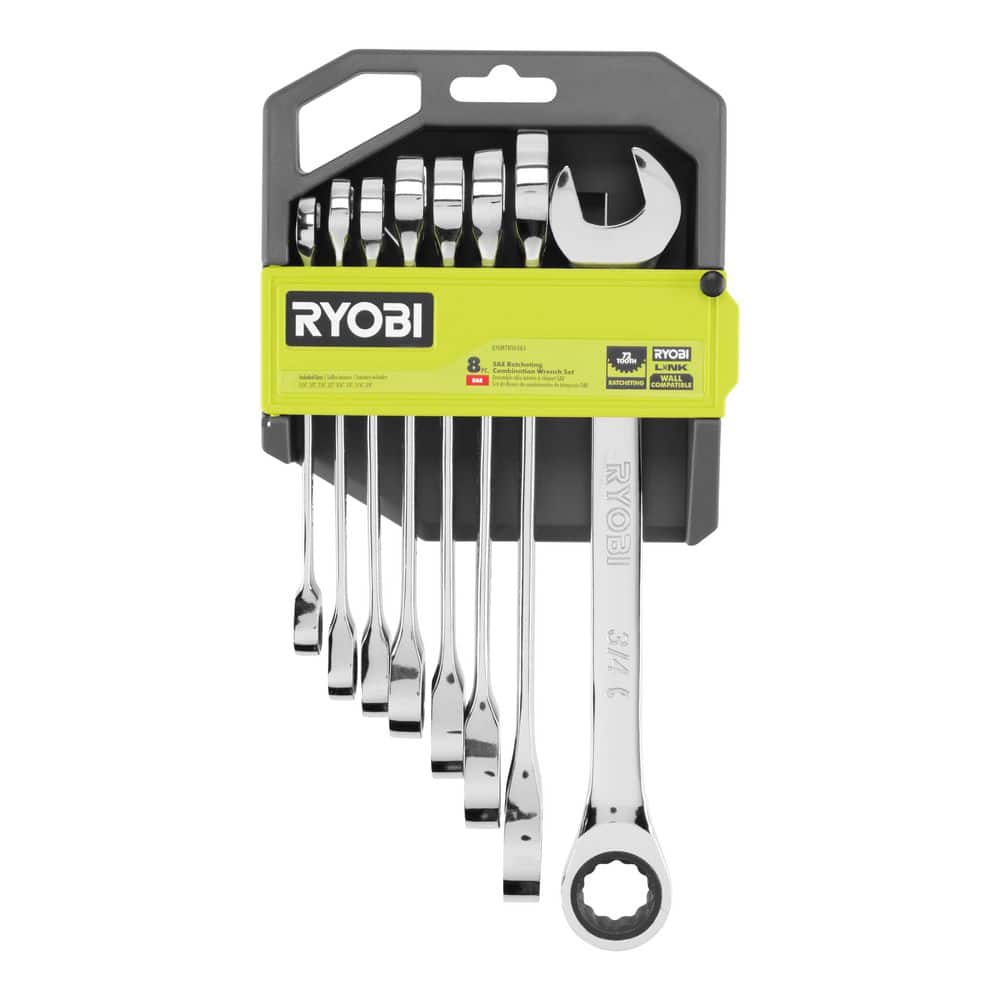 SAE Ratcheting Combination Wrench Set (8-Piece)