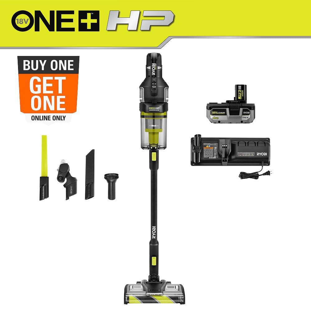 ONE+ HP 18V Brushless Cordless Advanced WHISPER Series Stick Vacuum Kit with 4.0 Ah Battery and Charger