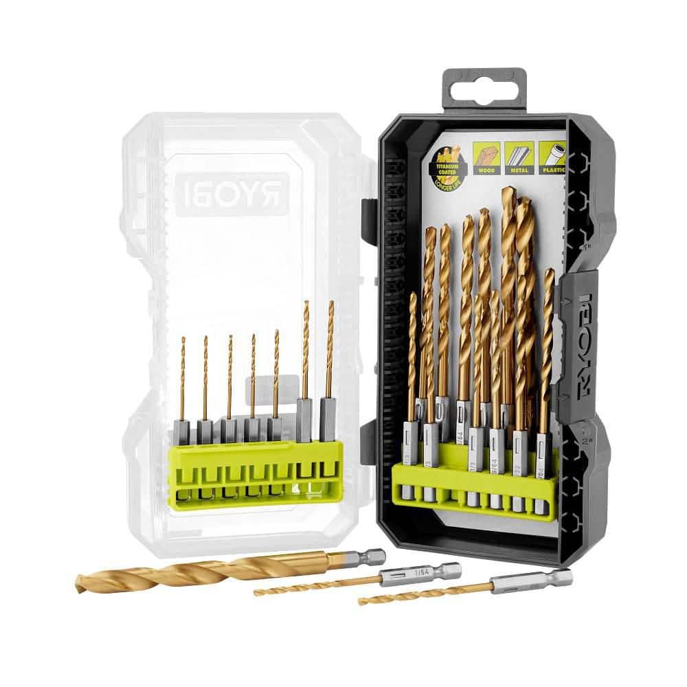 22-Piece Titanium Drill Bit Set