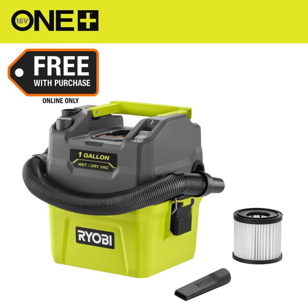 RYOBI (P733B) 1 GALLON WET/DRY VACUUM - TOOL ONLY