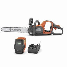 Cordless Chainsaw 18 Inch 40V Lithium Ion Battery Charger Husqvarna Electric