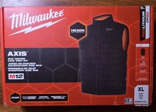 Men's X-Large M12 12-Volt Lithium-Ion Cordless Axis Black Heated Vest Kit with (1) 2.0 Ah Battery and Charger