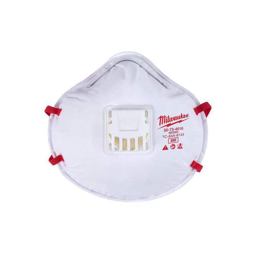Milwaukee Disposable N95 Valved Respirator (10-Pack)